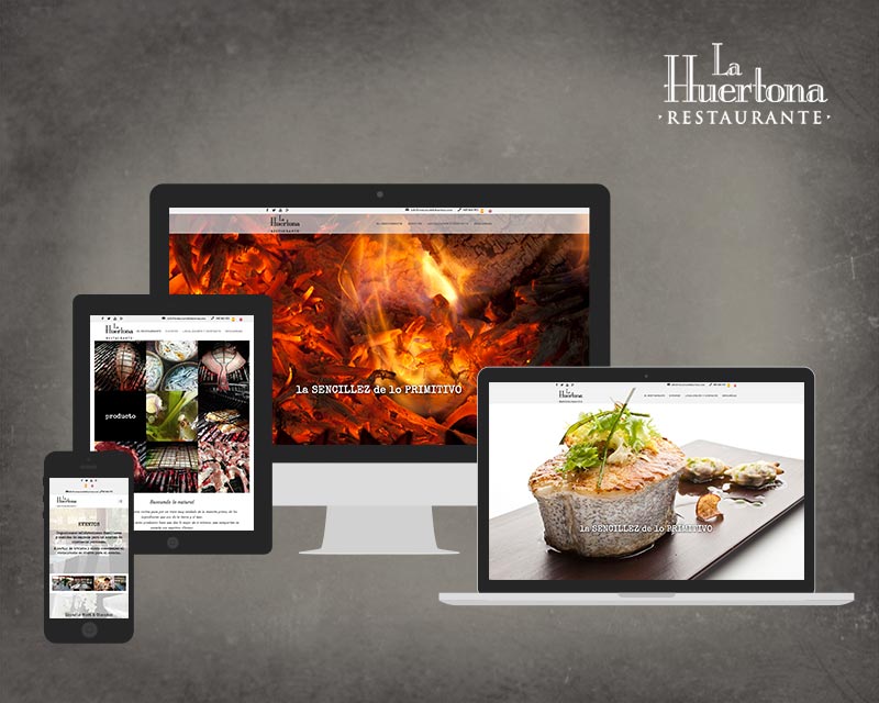 diseño web para restaurante la huertona