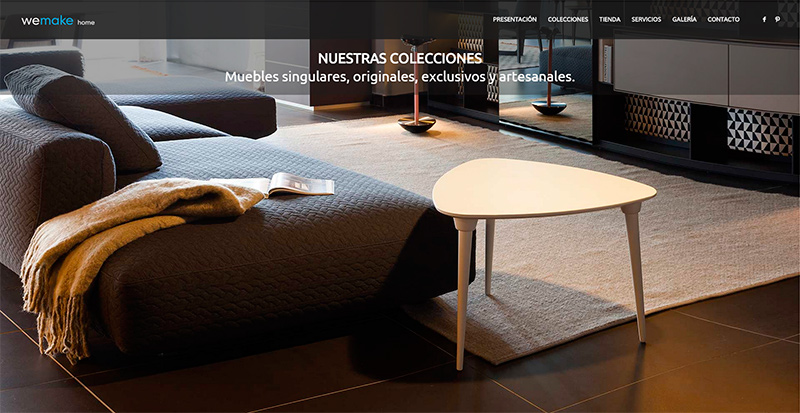 diseño web muebles we make home portada